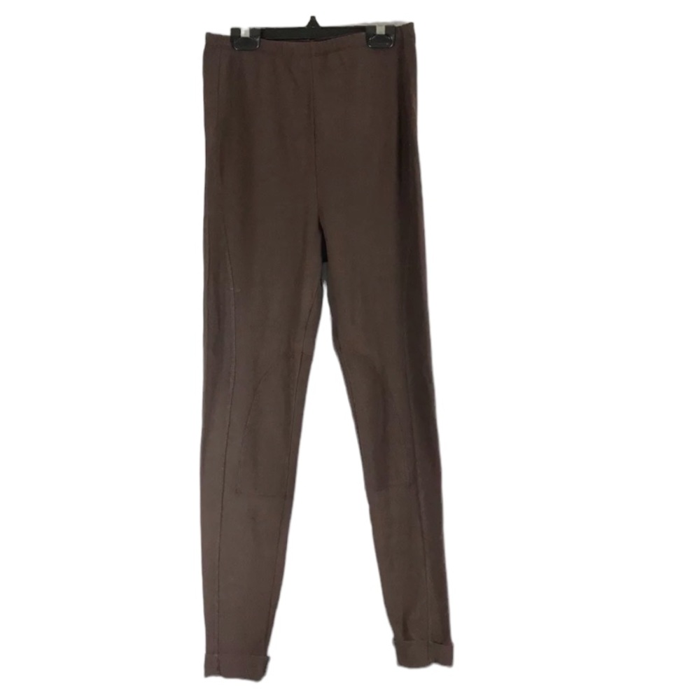 Vintage 90s Brown Leggins Cuffed Jodhpur Pant Look size M - FLAW